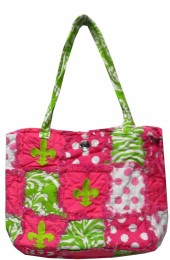 Patch Work Tote Bag-WQ9002/PINK